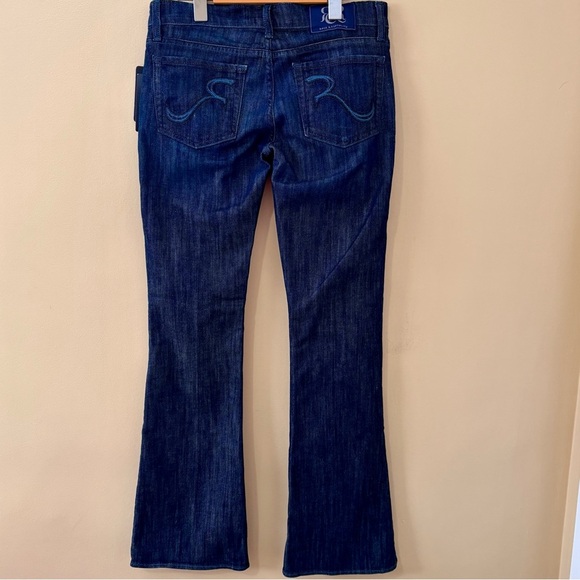 Rock & Republic| NEW w/Tags Dark Denim Flare Bottom Blue Jeans Sz 27 NWT Beckham - Picture 4 of 5